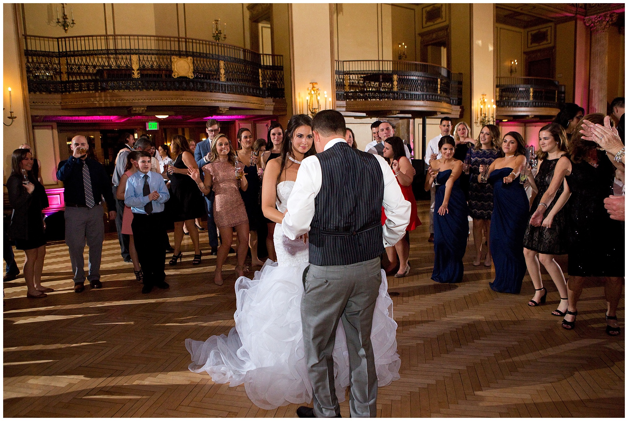 Photo of a bride and groom onthe dance floor