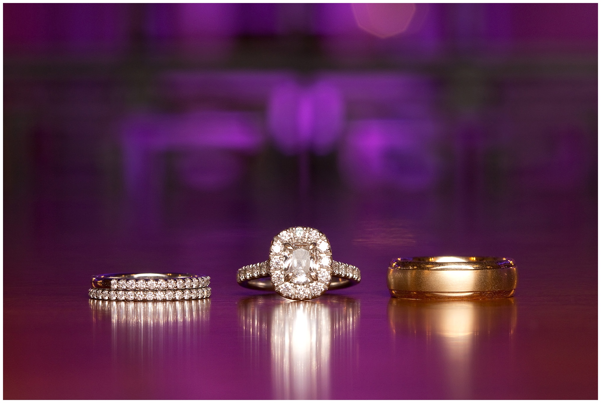 Photo of the bride and groom's rings